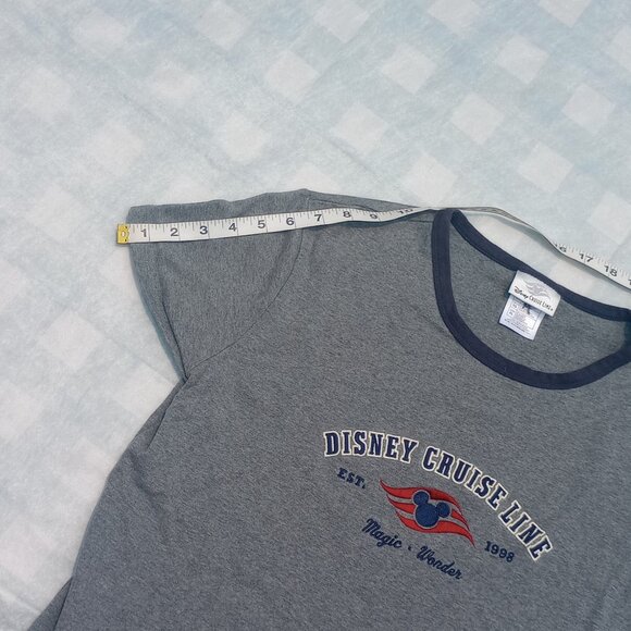 Vintage Disney Cruise Line Embroidered Micky Mouse Tee-Shirt 1998 Womans XL - Picture 7 of 9